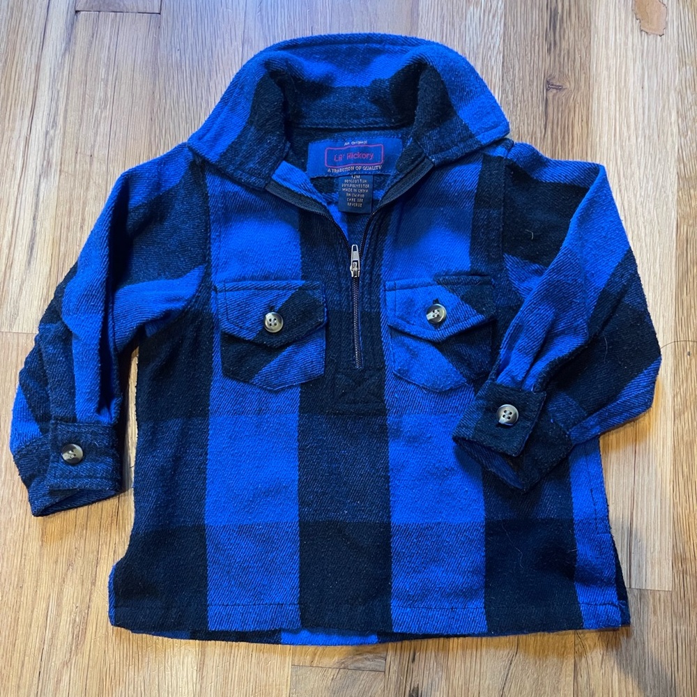 Cotton flannel 1/4 zip